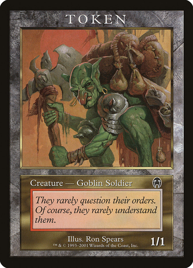 Goblin Soldier Token (Apocalypse) [Magic Player Rewards 2001] | Good Games Adelaide SA