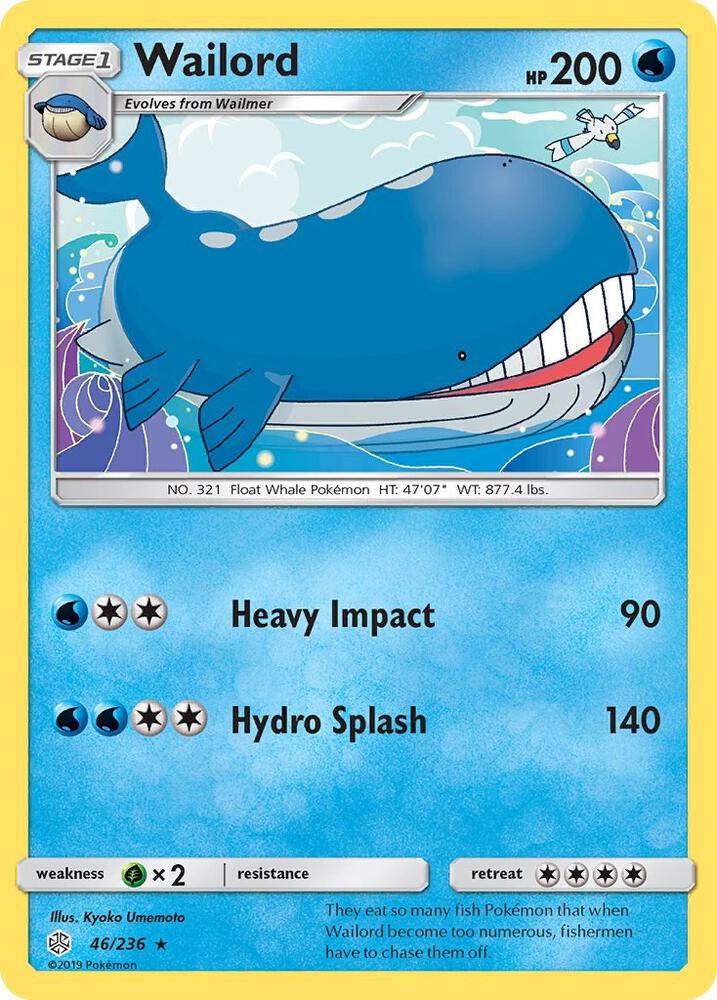 Wailord 46/236 (SM - Cosmic Eclipse)  | Good Games Adelaide SA