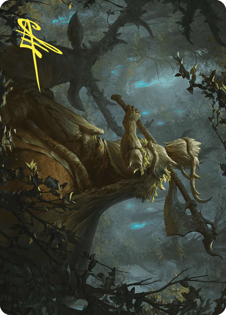 Verdant Outrider Art Card (Gold-Stamped Signature) [Wilds of Eldraine Art Series] | Good Games Adelaide SA