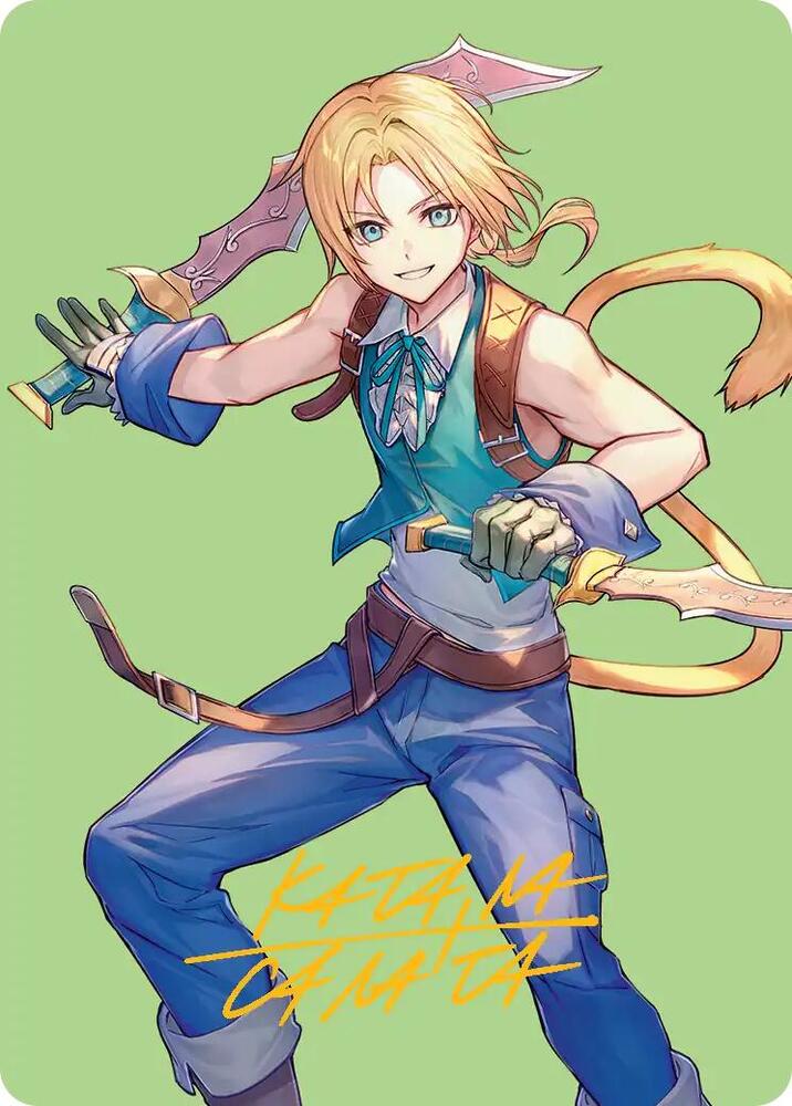 Zidane Tantalus Thief Art Card Gold Stamped Signature 49 (Art Series: FINAL FANTASY)  | Good Games Adelaide SA