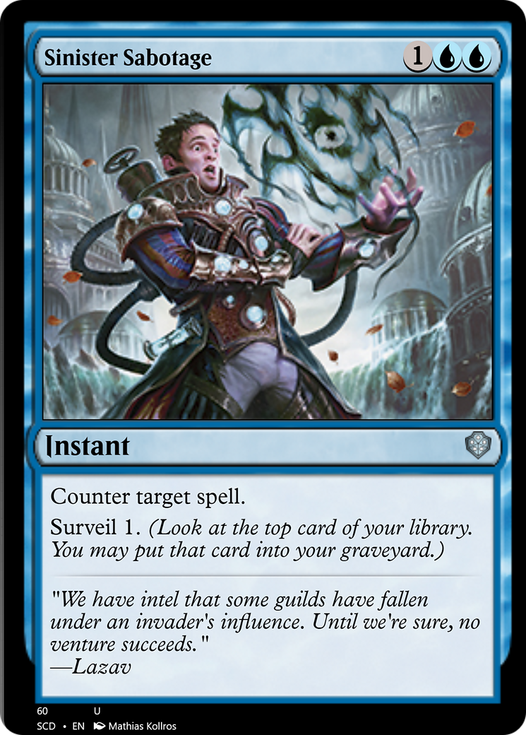 Sinister Sabotage [Starter Commander Decks] | Good Games Adelaide SA
