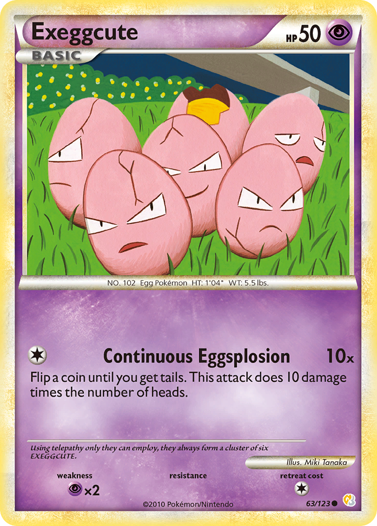Exeggcute (63/123) [HeartGold & SoulSilver: Base Set] | Good Games Adelaide SA