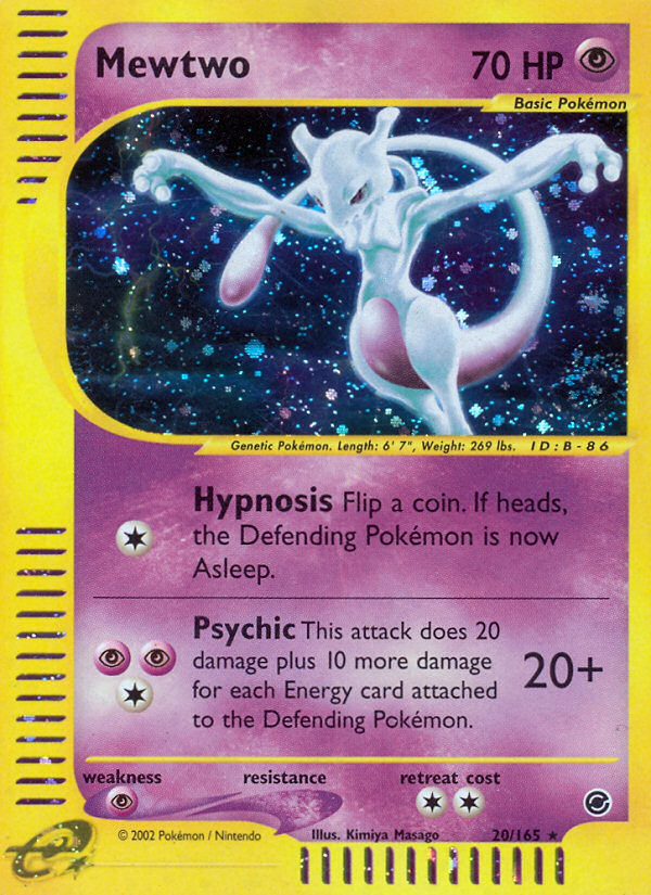 Mewtwo (20/165) [Expedition: Base Set] | Good Games Adelaide SA