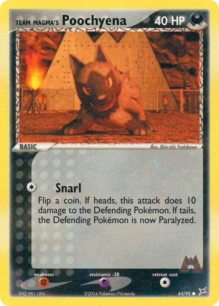 Team Magma's Poochyena 65/95 (Team Magma vs Team Aqua)  - Reverse Holofoil | Good Games Adelaide SA