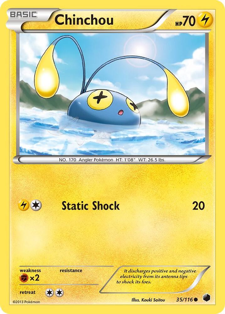 Chinchou 35/116 (Plasma Freeze)  - Reverse Holofoil | Good Games Adelaide SA