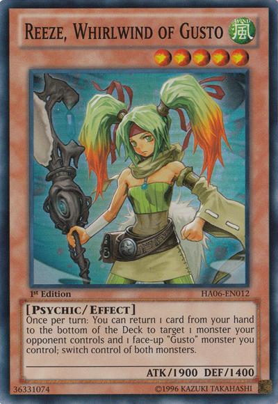 Reeze, Whirlwind of Gusto [HA06-EN012] Super Rare | Good Games Adelaide SA