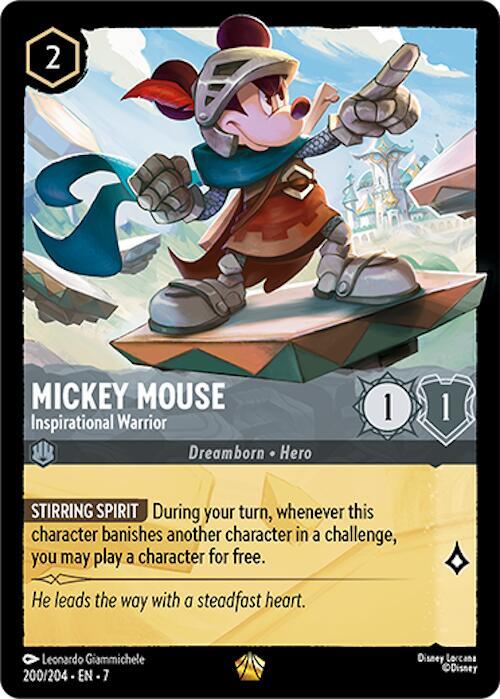 Mickey Mouse Inspirational Warrior 200/204 (Archazia's Island)  - Cold Foil | Good Games Adelaide SA