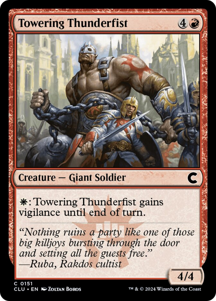 Towering Thunderfist [Ravnica: Clue Edition] | Good Games Adelaide SA