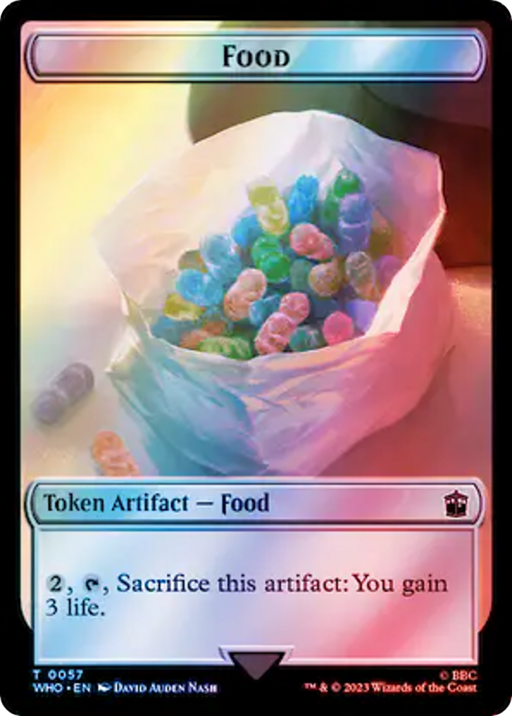Dalek // Food (0057) Double-Sided Token (Surge Foil) [Doctor Who Tokens] | Good Games Adelaide SA
