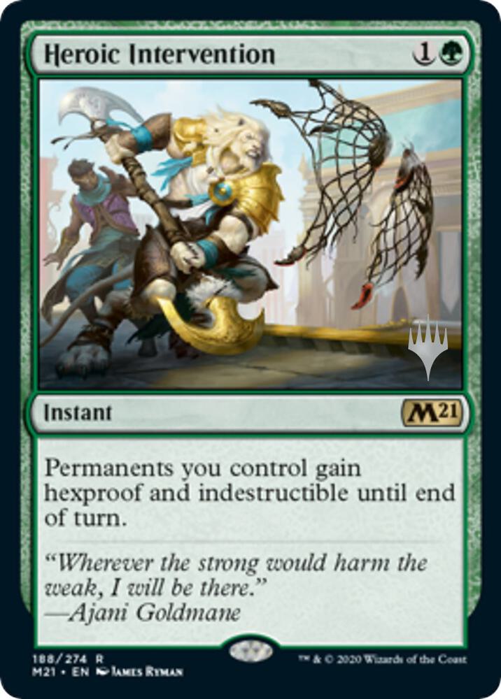 Heroic Intervention 188 (Promo Pack: Core Set 2021)  - Foil | Good Games Adelaide SA