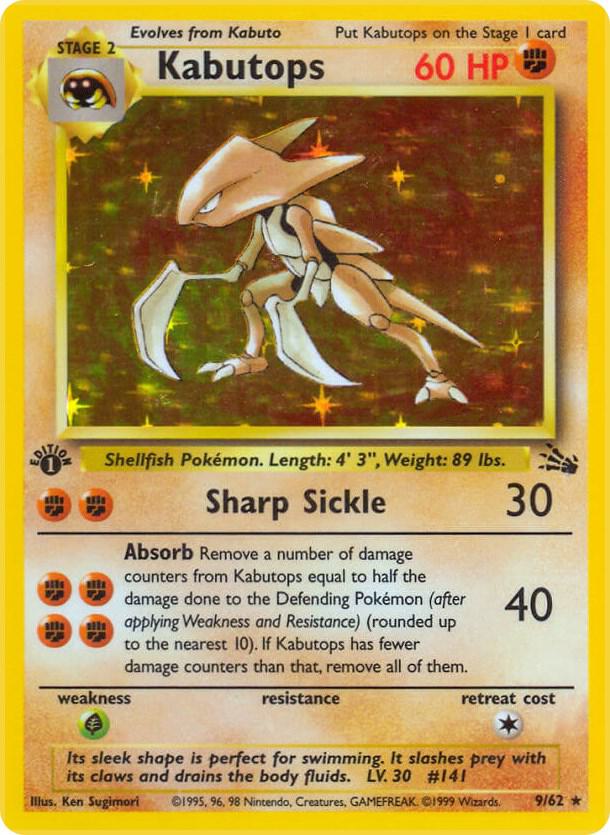 Kabutops 09/62 (Fossil)  - 1st Edition Holofoil | Good Games Adelaide SA