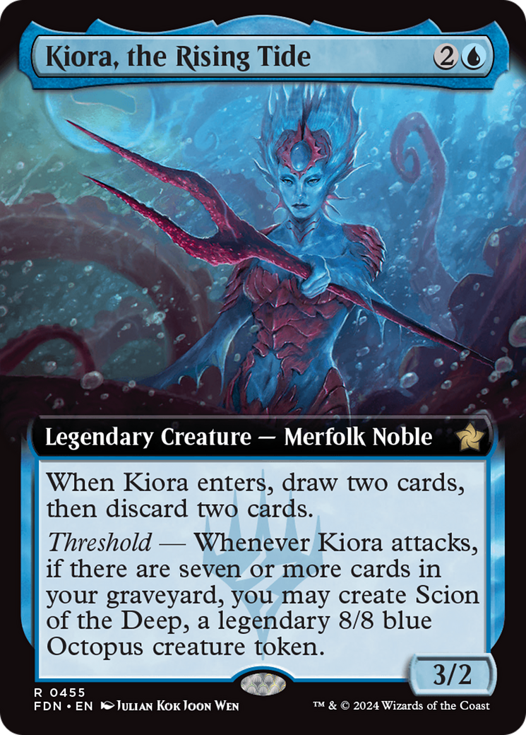 Kiora, the Rising Tide (Extended Art) [Foundations] | Good Games Adelaide SA