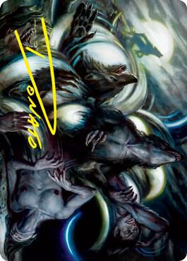 Lunar Rejection Art Card Gold Stamped Signature 23 (Art Series: Innistrad: Crimson Vow)  | Good Games Adelaide SA