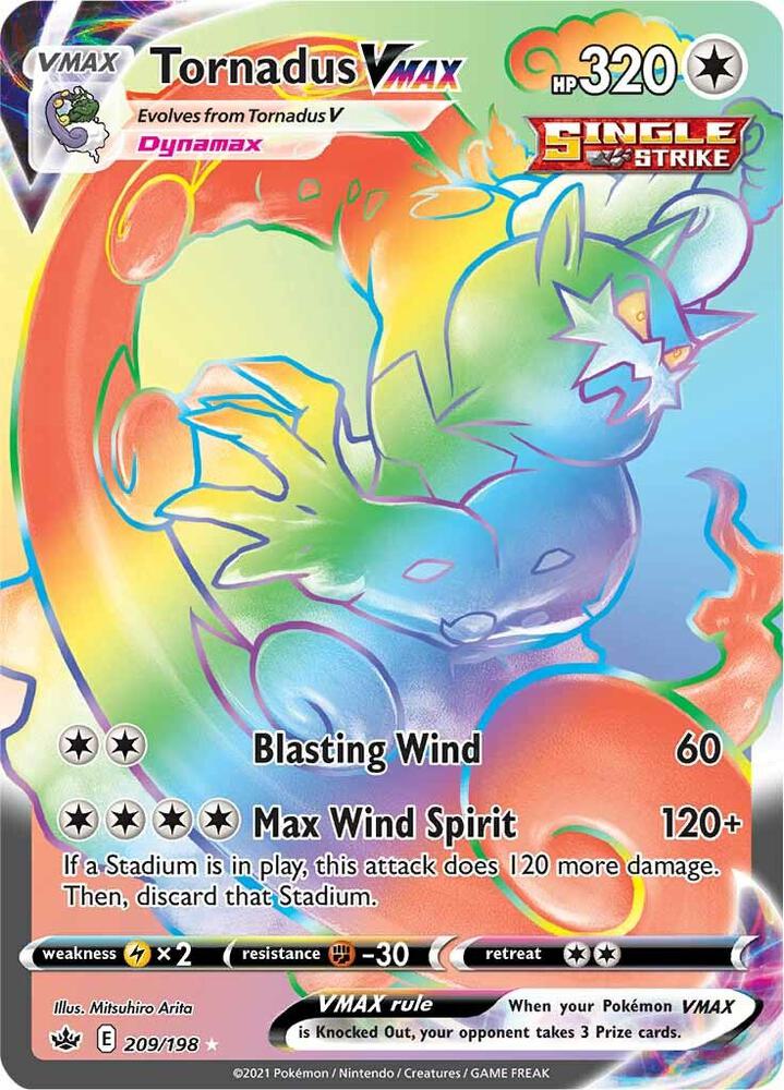 Tornadus VMAX Secret 209/198 (SWSH06: Chilling Reign)  - Holofoil | Good Games Adelaide SA