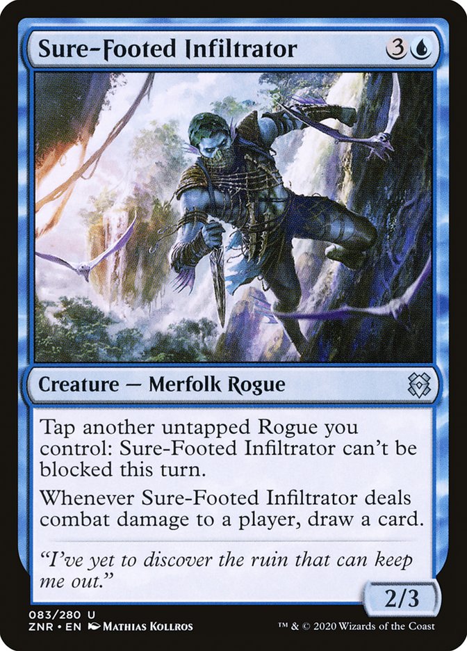 Sure-Footed Infiltrator 83 (Zendikar Rising)  - Foil | Good Games Adelaide SA