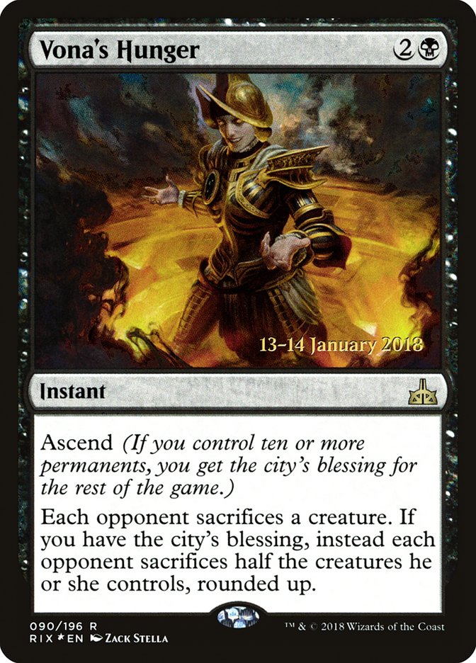 Vona's Hunger [Rivals of Ixalan Promos] | Good Games Adelaide SA