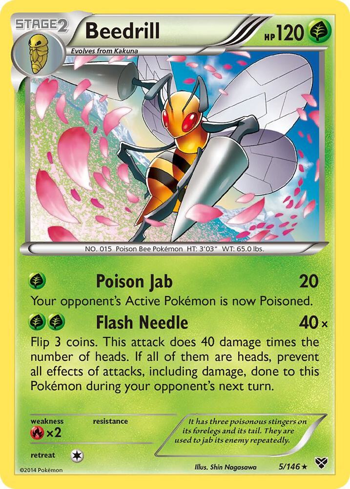 Beedrill 5/146 (XY Base Set)  | Good Games Adelaide SA