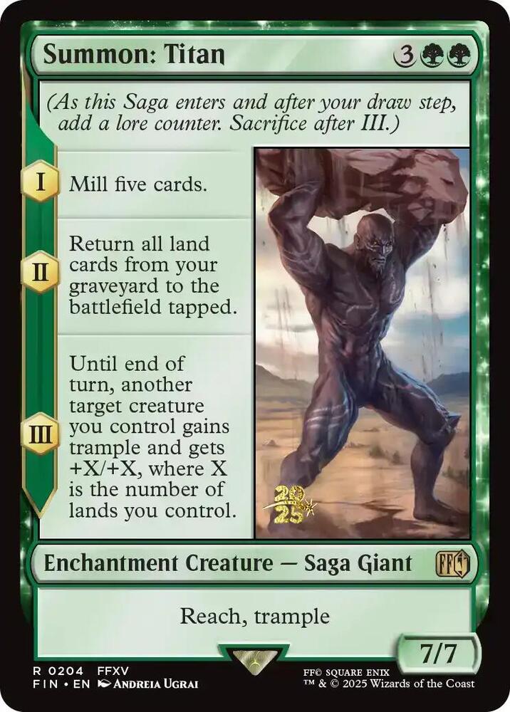Summon Titan 204 (Prerelease Cards)  - Foil | Good Games Adelaide SA