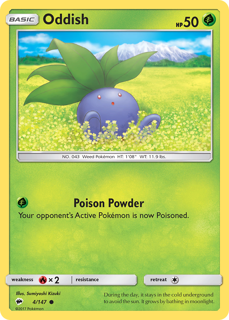Oddish (4/147) [Sun & Moon: Burning Shadows] | Good Games Adelaide SA