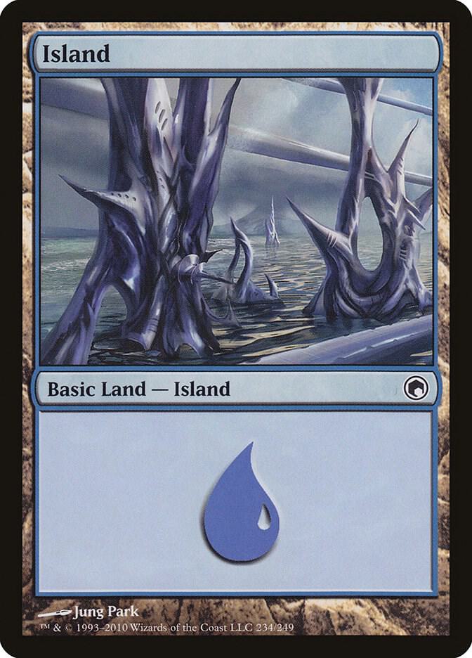 Island 234 (Scars of Mirrodin)  - Foil | Good Games Adelaide SA