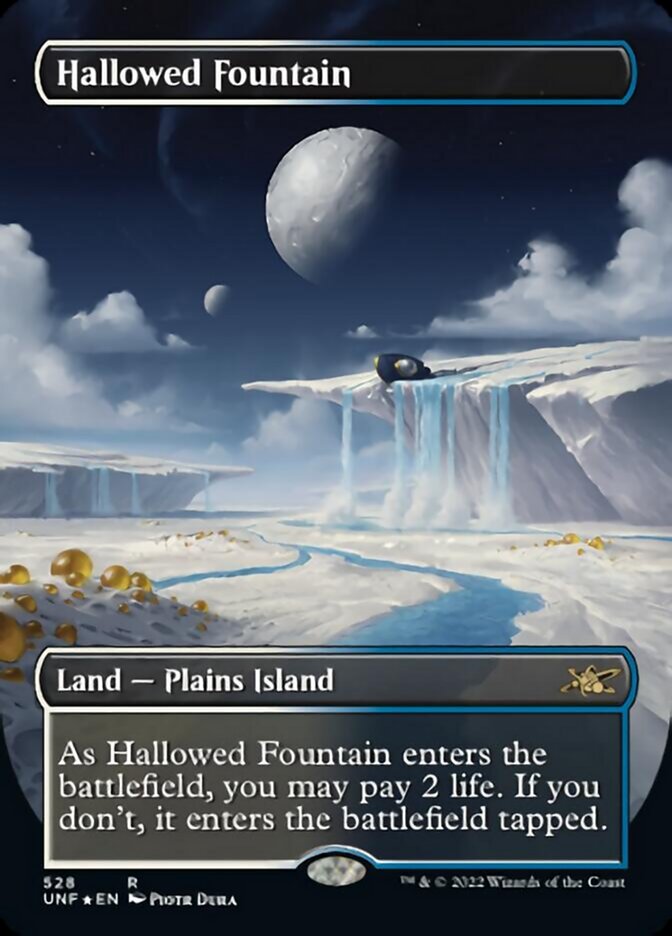 Hallowed Fountain (Borderless) (Galaxy Foil) [Unfinity] | Good Games Adelaide SA