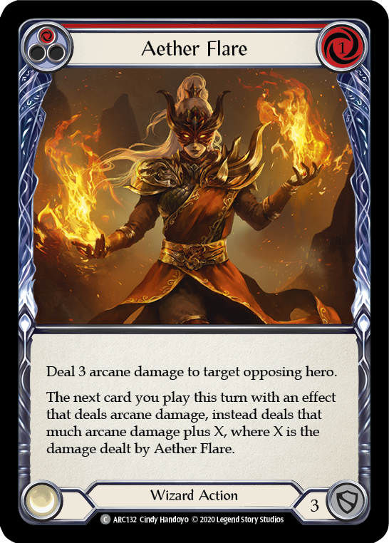 Aether Flare (Red) [U-ARC132] Unlimited Rainbow Foil | Good Games Adelaide SA