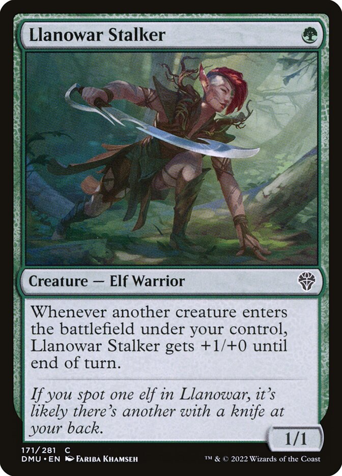 Llanowar Stalker 171 (Dominaria United)  - Foil | Good Games Adelaide SA