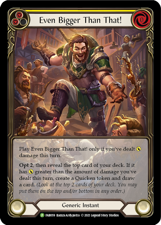 Even Bigger Than That (Yellow) [FAB059] (Promo)  Rainbow Foil | Good Games Adelaide SA