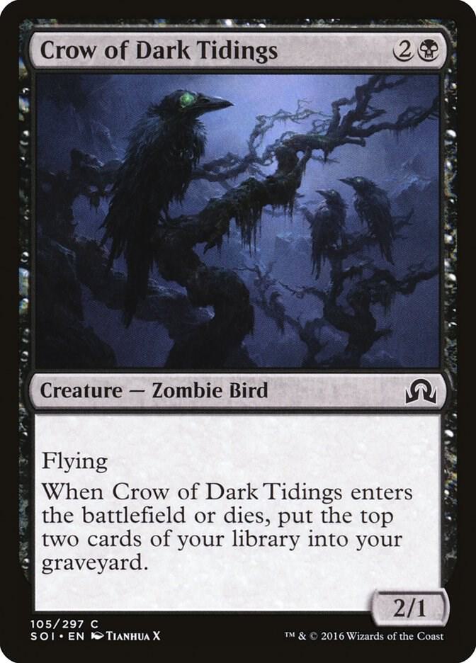 Crow of Dark Tidings 105 (Shadows over Innistrad)  - Foil | Good Games Adelaide SA