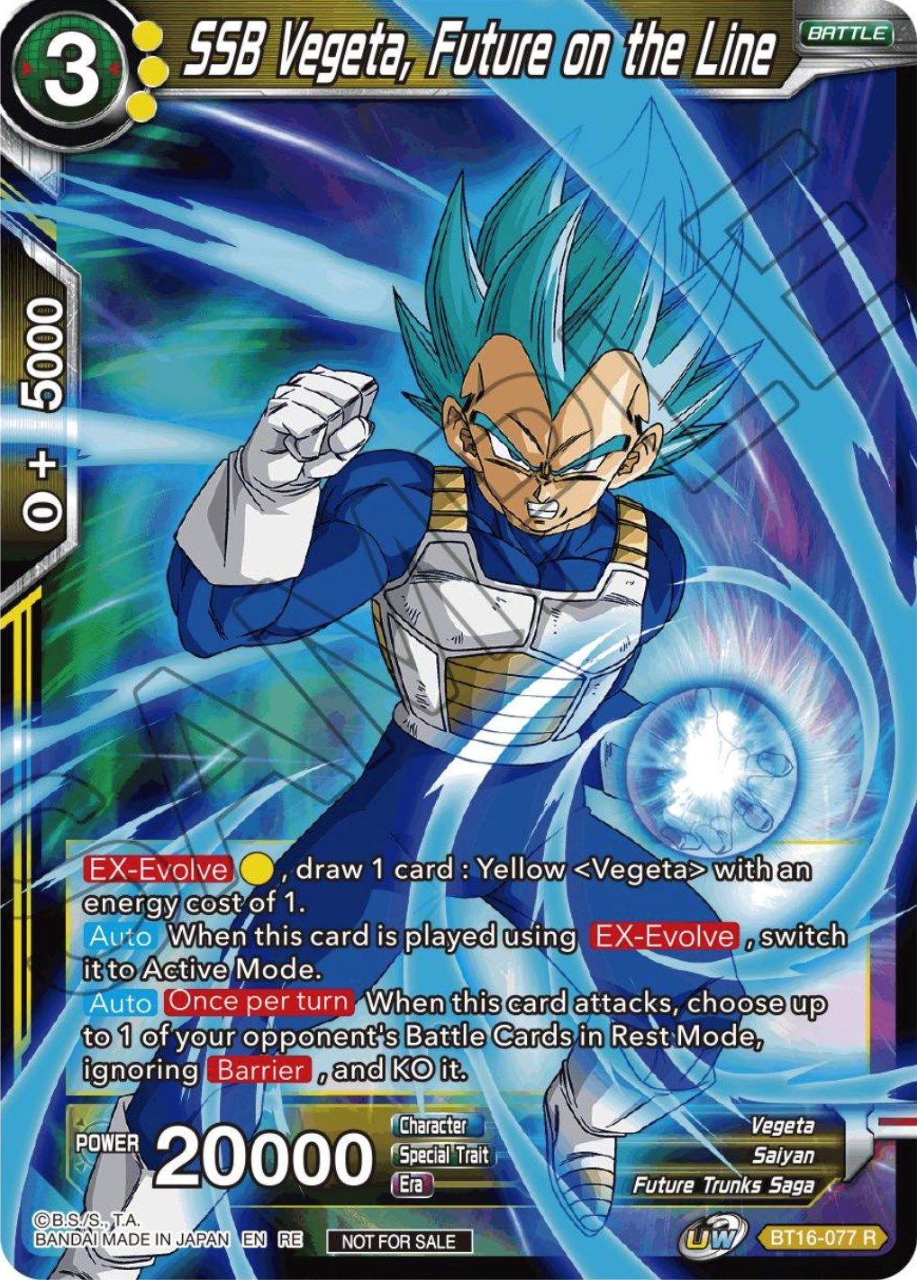 SSB Vegeta, Future on the Line (Championship Selection Pack 2023 Vol.1) (BT16-077) [Tournament Promotion Cards] | Good Games Adelaide SA
