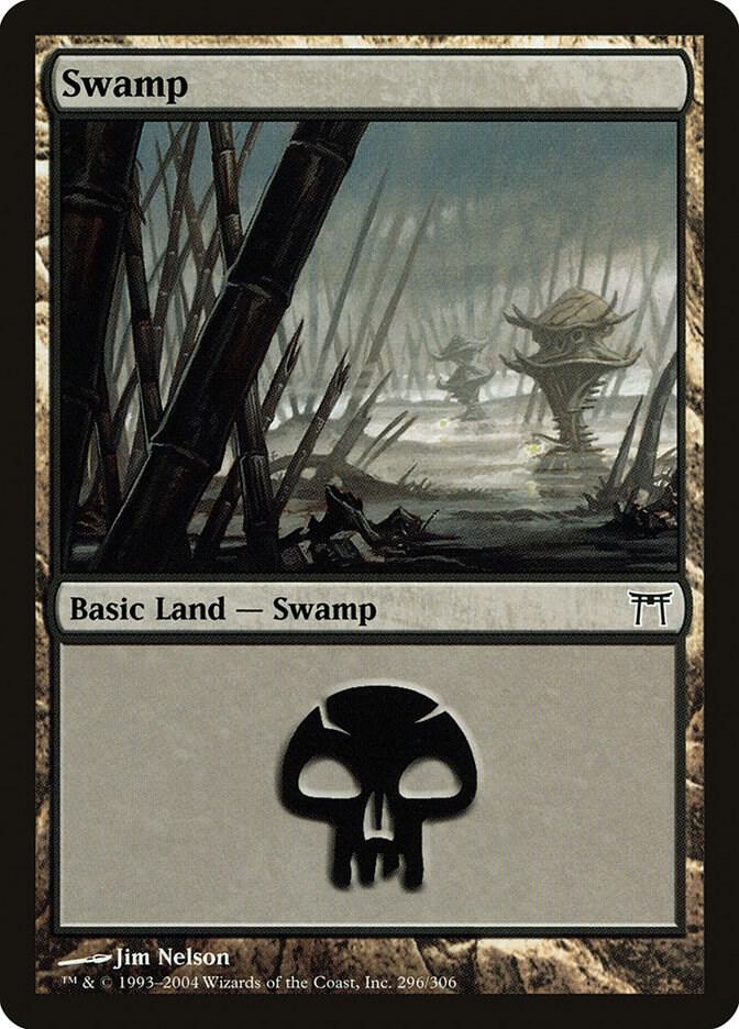 Swamp 296 (Champions of Kamigawa)  - Foil | Good Games Adelaide SA