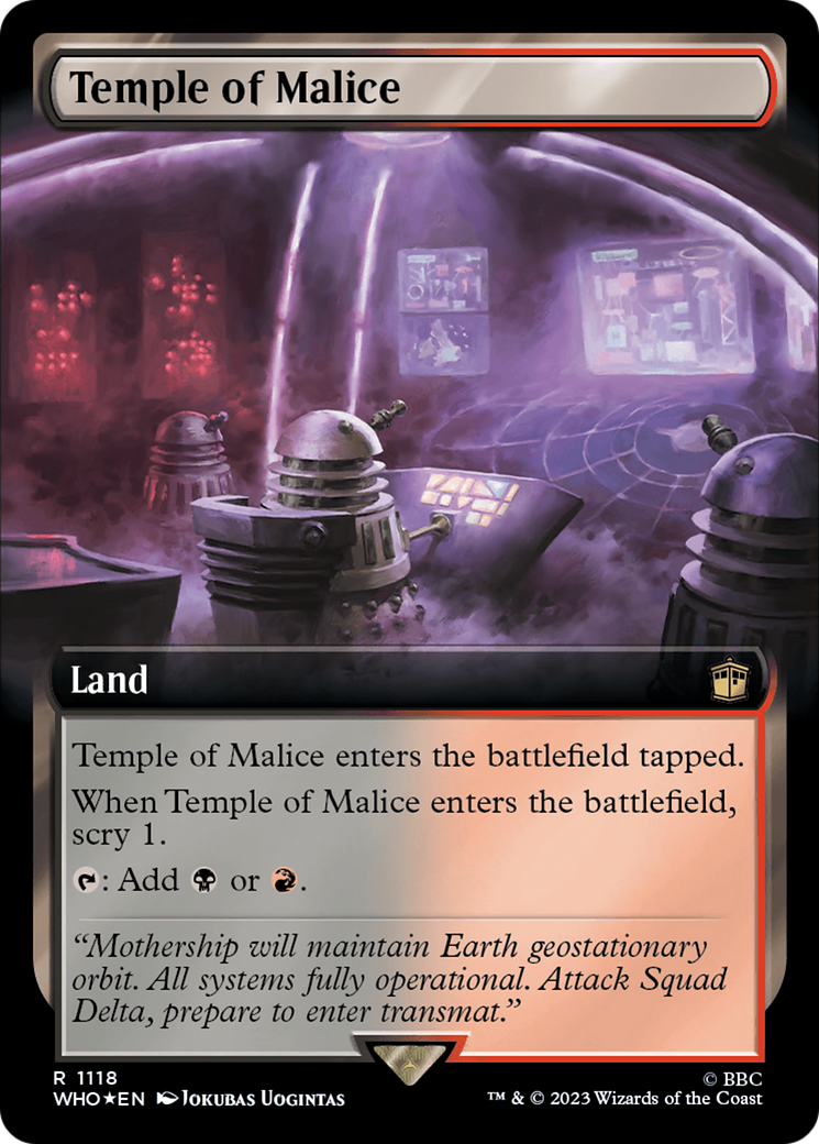 Temple of Malice (Extended Art) (Surge Foil) [Doctor Who] | Good Games Adelaide SA