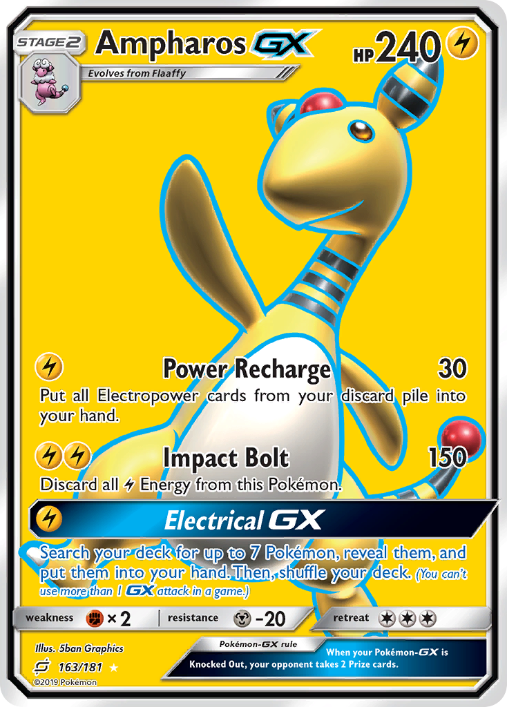 Ampharos GX (163/181) [Sun & Moon: Team Up] | Good Games Adelaide SA