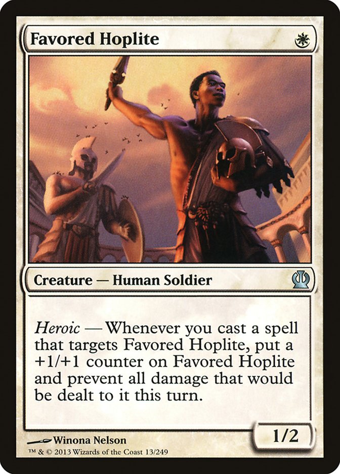 Favored Hoplite 13 (Theros)  - Foil | Good Games Adelaide SA