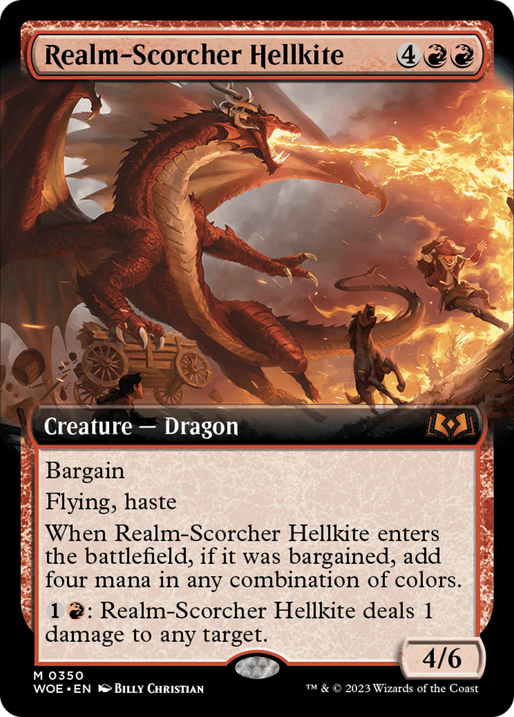 Realm-Scorcher Hellkite (Extended Art) [Wilds of Eldraine] | Good Games Adelaide SA