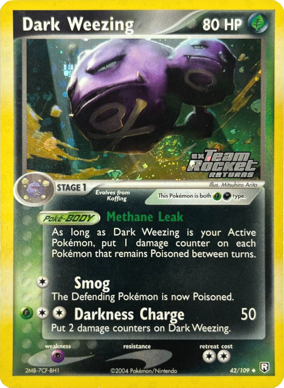 Dark Weezing (42/109) (Stamped) [EX: Team Rocket Returns] | Good Games Adelaide SA