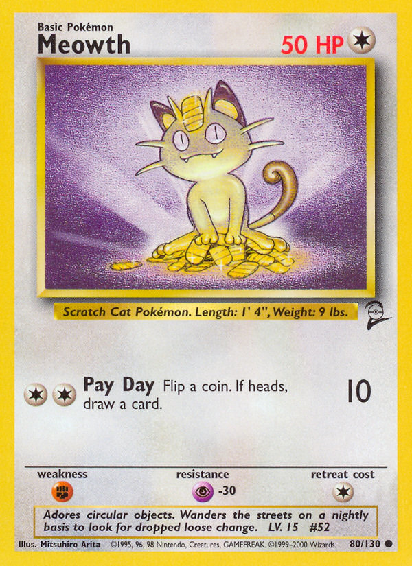 Meowth (80/130) [Base Set 2] | Good Games Adelaide SA