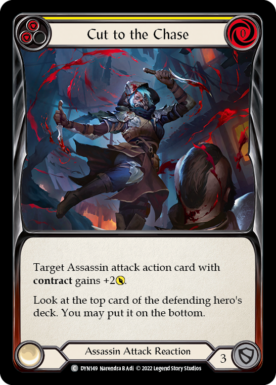 Cut to the Chase (Yellow) [DYN149] (Dynasty)  Rainbow Foil | Good Games Adelaide SA