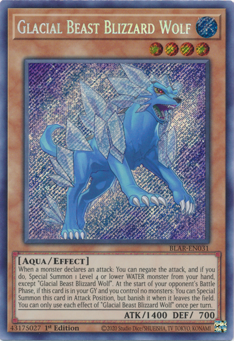 Glacial Beast Blizzard Wolf [BLAR-EN031] Secret Rare | Good Games Adelaide SA