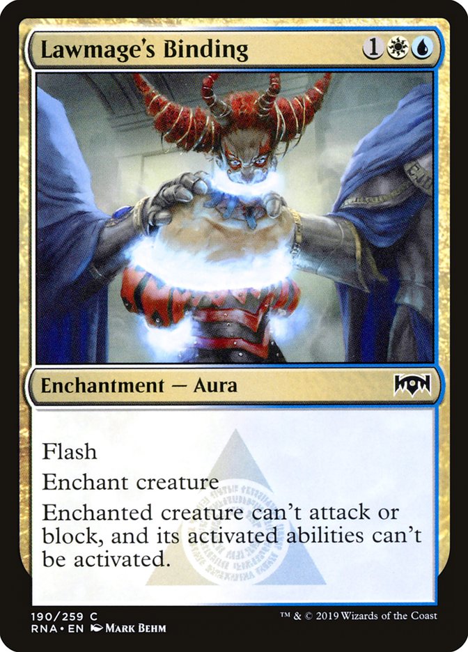Lawmage's Binding [Ravnica Allegiance] | Good Games Adelaide SA
