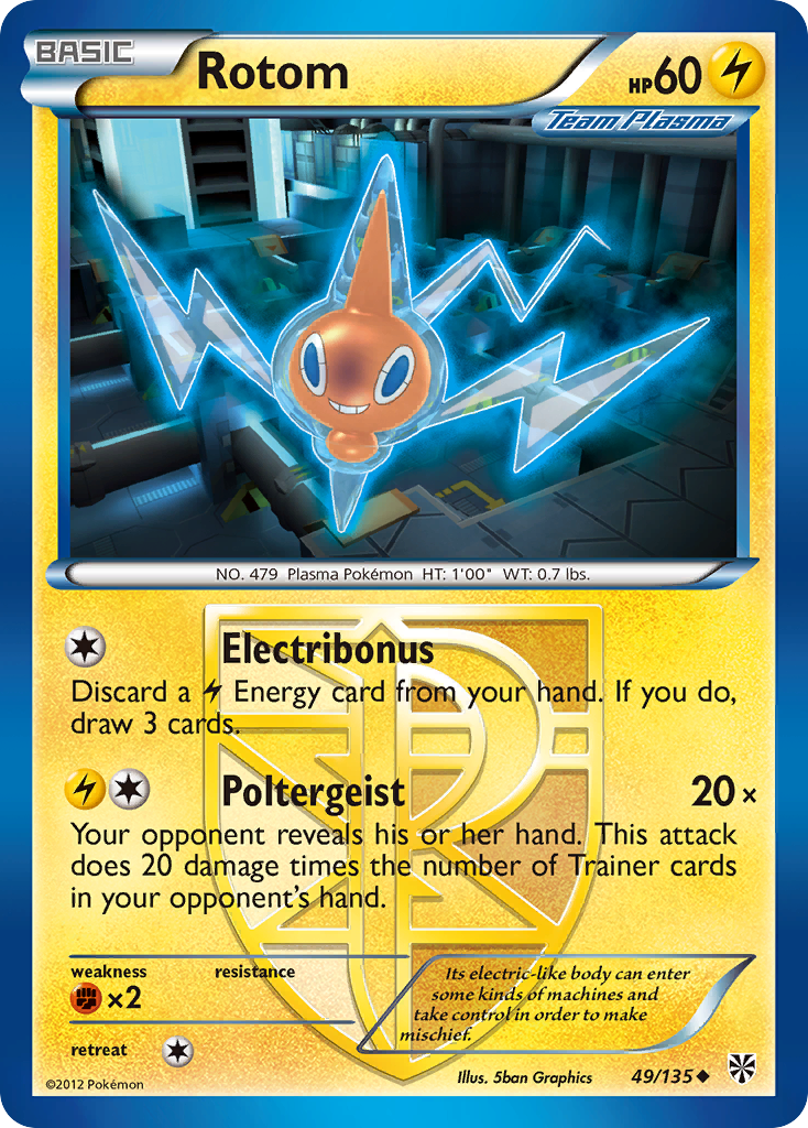 Rotom (49/135) [Black & White: Plasma Storm] | Good Games Adelaide SA