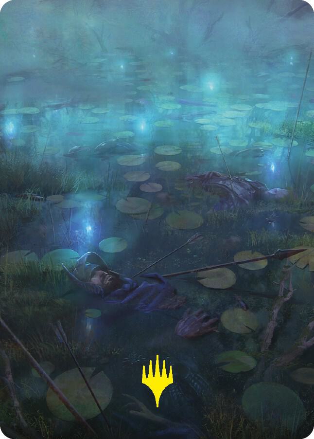 The Dead Marshes Art Card Gold Stamped Signature 79 (Art Series: Universes Beyond: The Lord of the Rings: Tales of Middle-earth)  | Good Games Adelaide SA