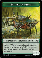 Phyrexian Wurm // Phyrexian Insect Double-Sided Token [Phyrexia: All Will Be One Commander Tokens] | Good Games Adelaide SA