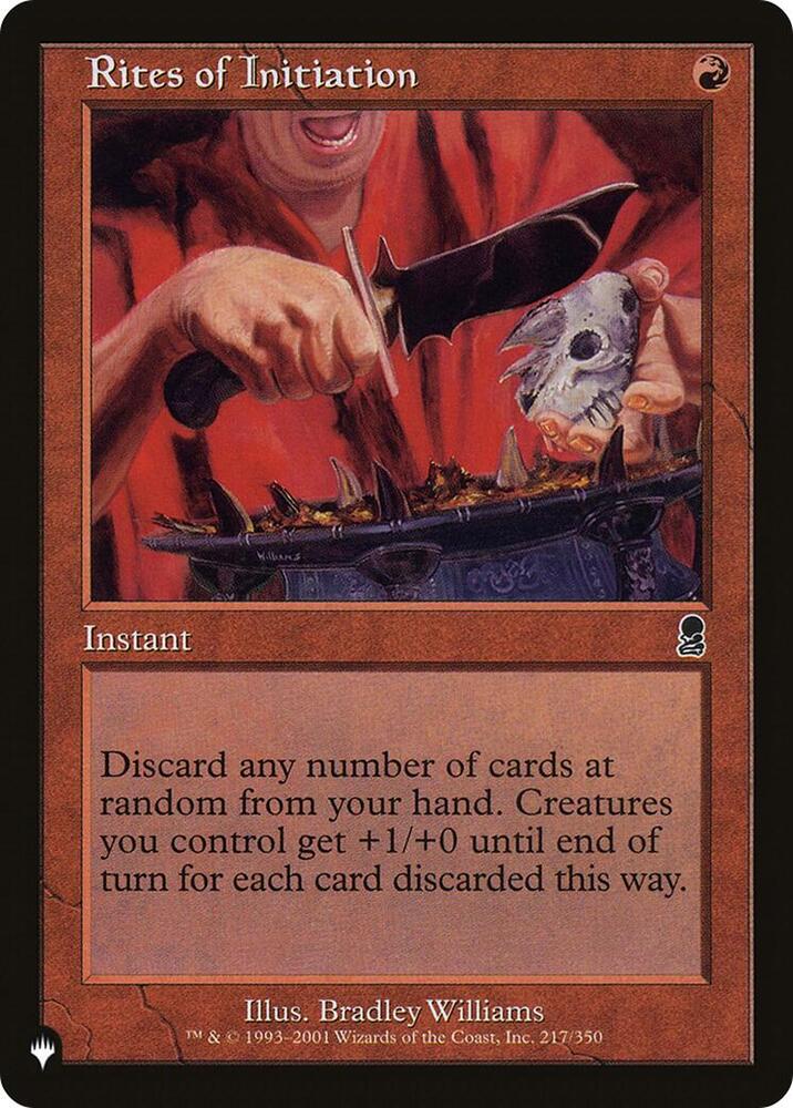 Rites of Initiation 217/350 (The List Reprints)  | Good Games Adelaide SA
