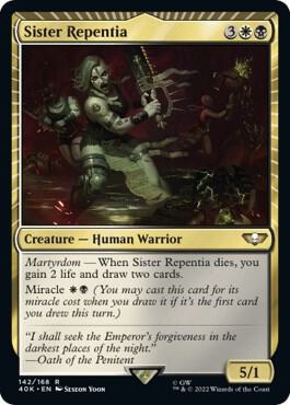Sister Repentia Surge Foil 142 (Universes Beyond: Warhammer 40,000)  - Foil | Good Games Adelaide SA