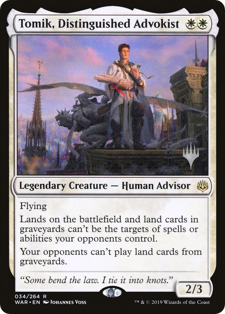 Tomik Distinguished Advokist 34 (Promo Pack: Throne of Eldraine)  - Foil | Good Games Adelaide SA