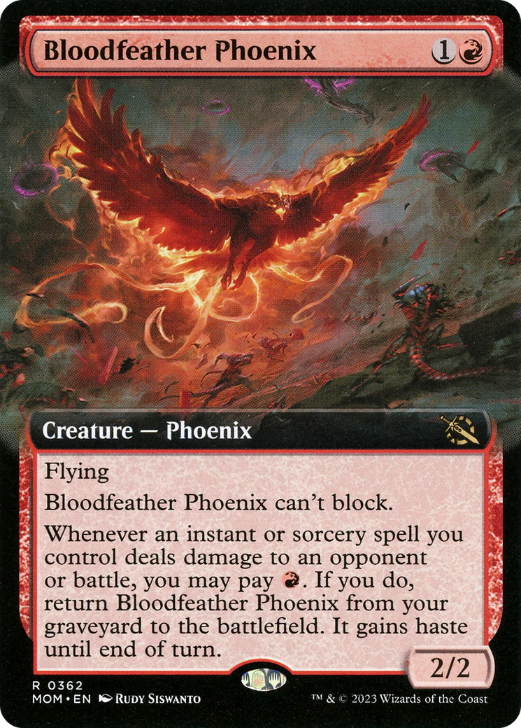 Bloodfeather Phoenix (Extended Art) [March of the Machine] | Good Games Adelaide SA