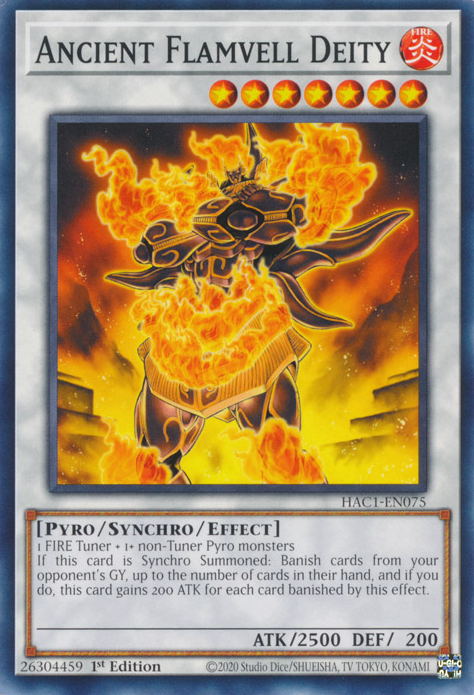 Ancient Flamvell Deity [HAC1-EN075] Parallel Rare | Good Games Adelaide SA