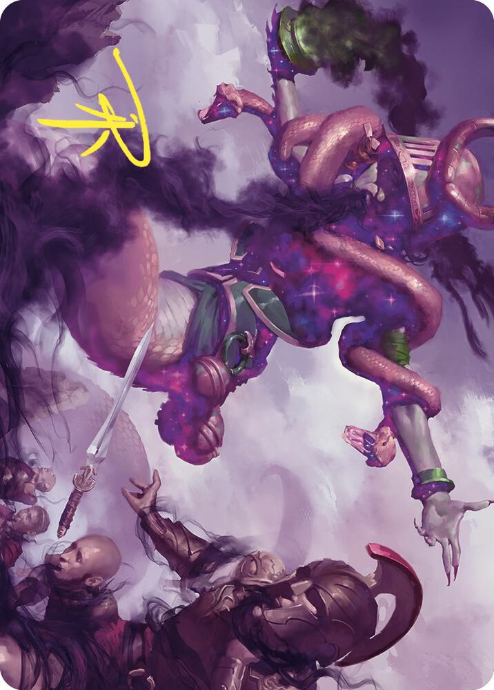 Extinguish All Hope Art Card Gold Stamped Signature 18 (Art Series: Commander Masters)  | Good Games Adelaide SA