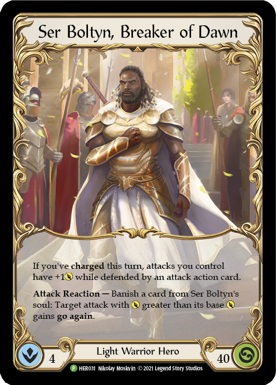 Ser Boltyn, Breaker of Dawn [HER031] (Promo)  Cold Foil | Good Games Adelaide SA